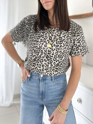 T-shirt-motif-léopard
