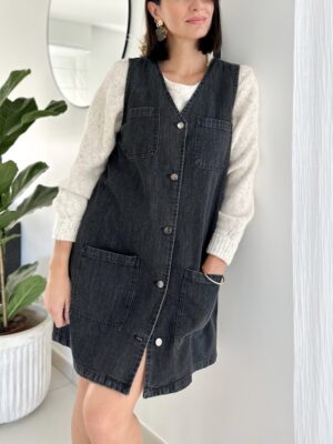 robe-courte-denim-gris