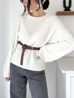 pull-maille-fini-ecru-manches-longues-evasees