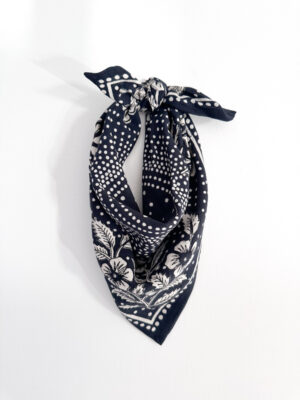 Petit Foulard Hindi encre