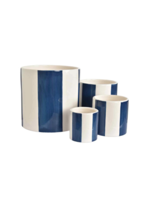 Pots-céramique-rayures-bleues