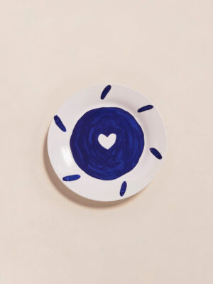 Assiette-coeur-bleu-porcelaine