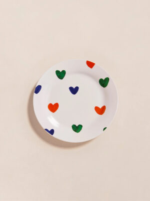 Assiette-coeurs-porcelaine