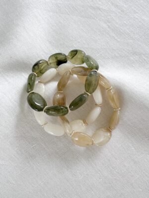 bracelet-resine-perle-vert-olive