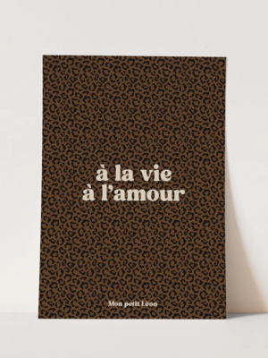 Affiche-"À la vie à l'amour"-Léopard