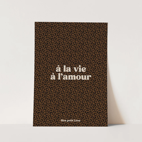 Affiche-"À la vie à l'amour"-Léopard