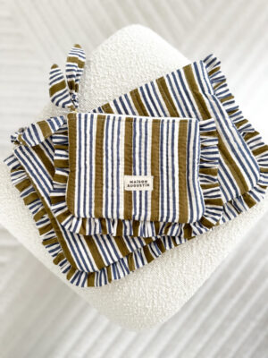 Petite-pochette-Stripe-Kaki