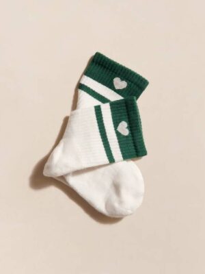 Chaussettes-coeur-vert
