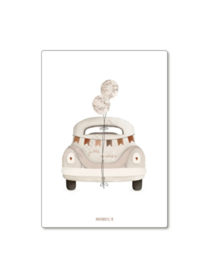 Carte "voiture des mariés"