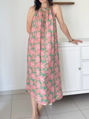 Robe-longue-imprimé-fleuri
