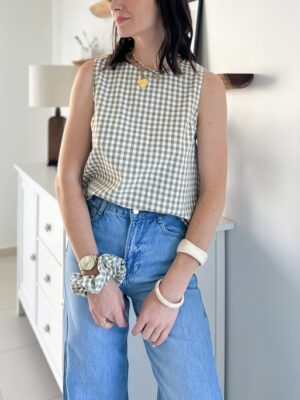 Top-motif-vichy-vert
