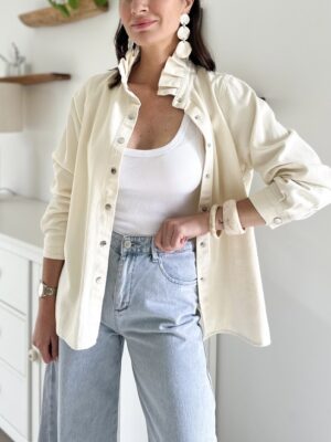 Veste-écrue-manches-longues
