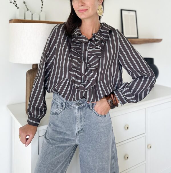 blouse-manches-longues-choco-rayures