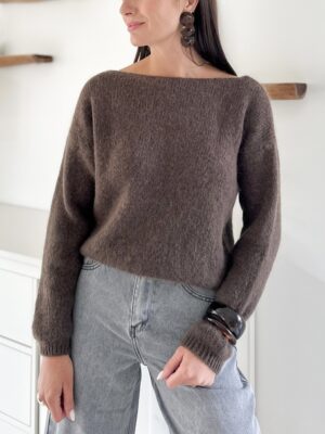 gilet-chocolat-maille-boutons