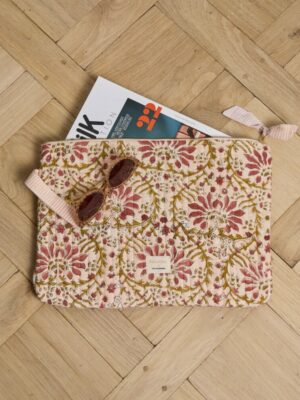 pochette-ordinateur-13-pouces-palmyre rose poudre