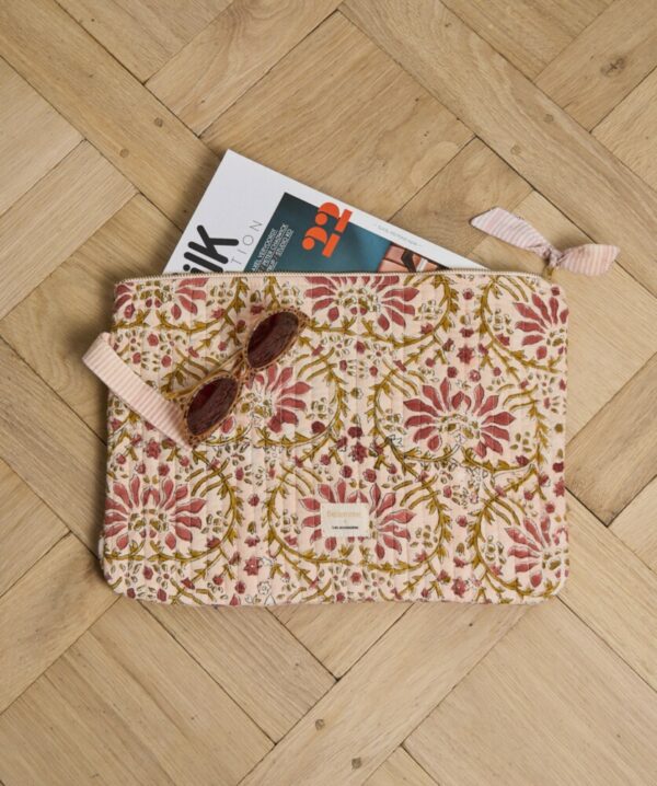 pochette-ordinateur-13-pouces-palmyre rose poudre