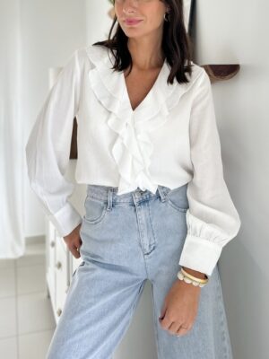 blouse-volants-blanche-manches-longues