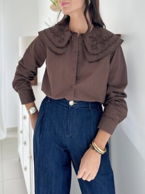 chemise-chocolat-manches-longues