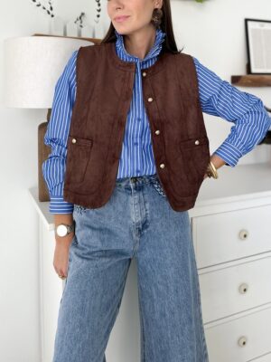 veste-sans-manches-suédine-chocolat