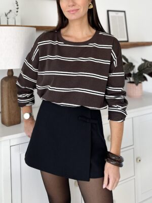 top-coton-manches-longues-rayures-chocolat-oversize