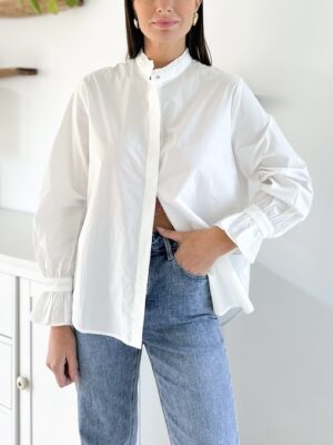 chemise-col-montant-fronce-blanche-manches-longues