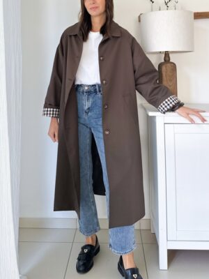 trench-oversize-chocolat-manches-longues-col-classique