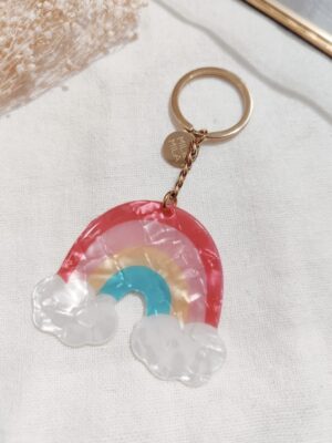 Porte-clé arc en ciel