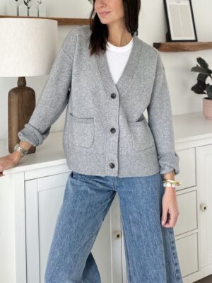gilet-gris-oversize-maille-manches-longues