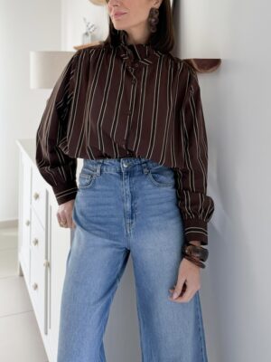 chemise-rayée-chocolat-oversize