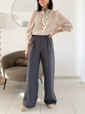 pantalon-fluide-gris-taille-haute