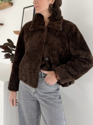 manteau-court-marron-chocolat-effet-mouton