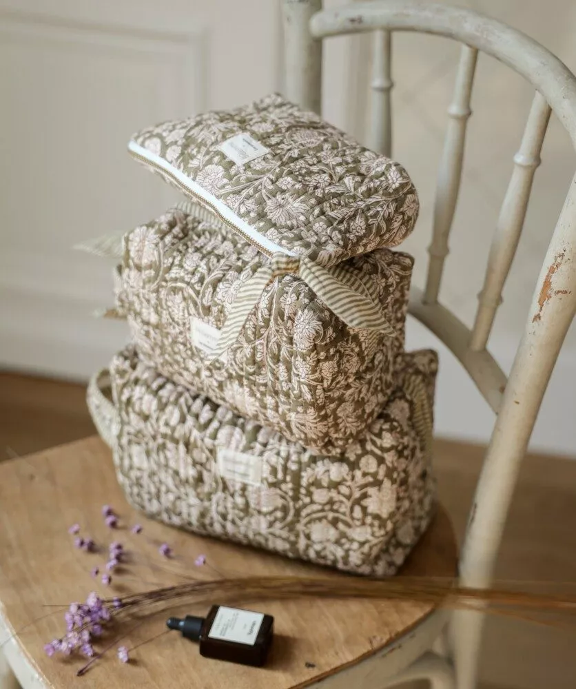 Trousse de toilette petit format | Anjali kaki – Image 2