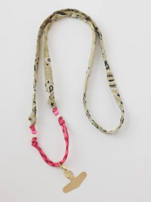 Cordon de téléphone beige