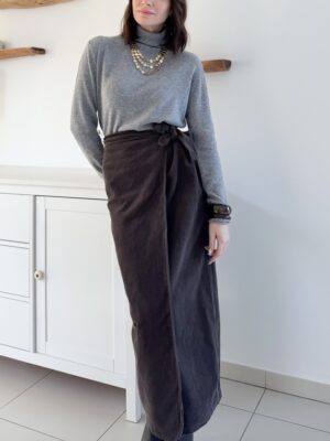 Jupe-longue-velours-chocolat-portefeuille