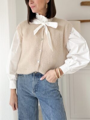 gilet-malo-beige-sans-manches-boutonne