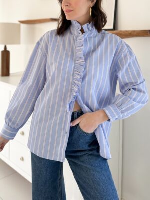 Chemise-rayures-col-victorien-bleue-ciel-rayures
