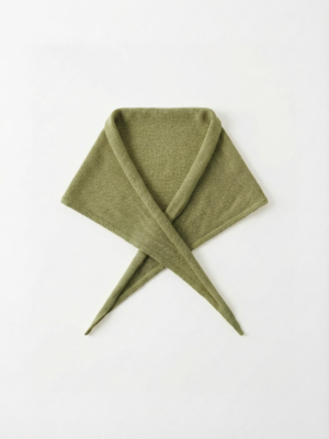 foulard triangle coton kaki
