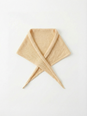 foulard triangle coton beige