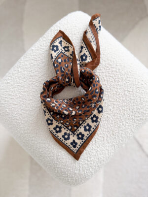 petit foulard leopard brown