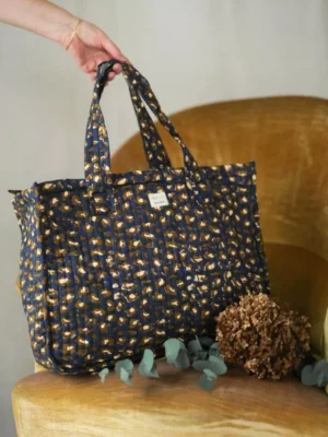 cabas-matelasse-léo-navy-marque-bellemme