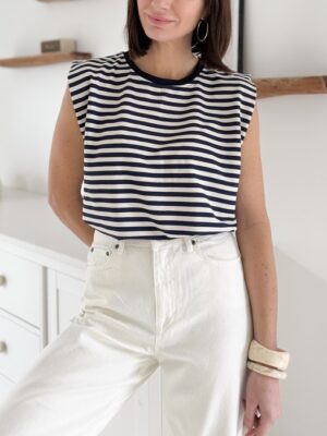 Tee-shirt marinière sans manches