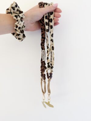 cordon de téléphone léopard marron ou beige