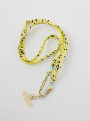 cordon de téléphone jaune