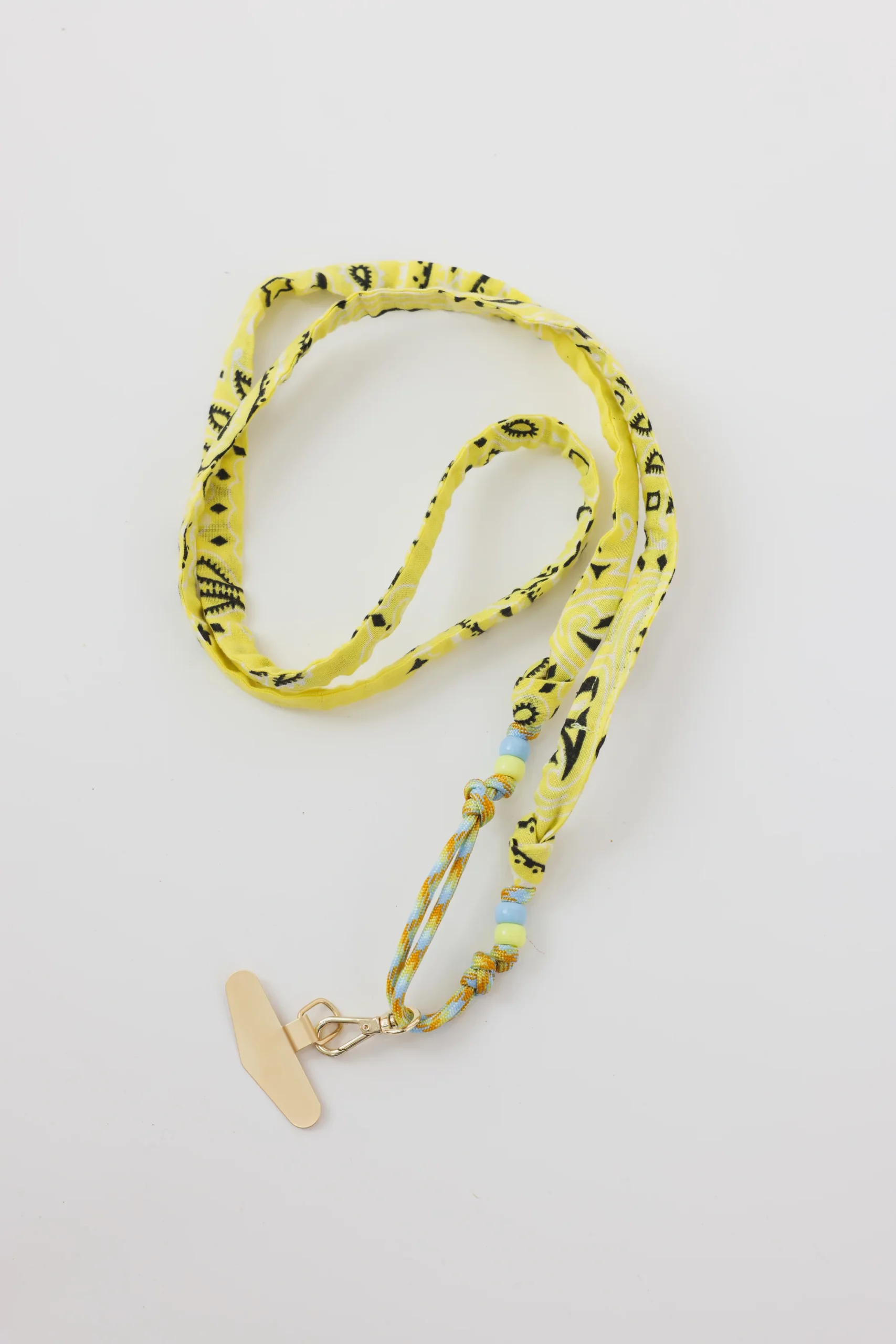 cordon de téléphone jaune
