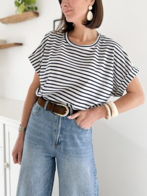 Tee-shirt marinière marine