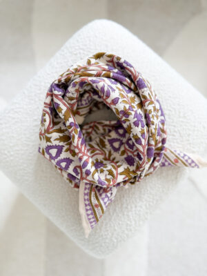 Foulard indien Moss lilas