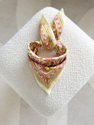 Petit foulard Haydee Rose Pistache