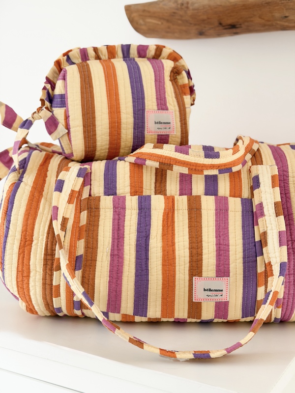 Trousse toilette petit format rayures