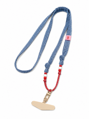 cordon de telephone petit vichy bleu