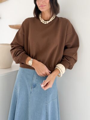 Sweat choco manches longues